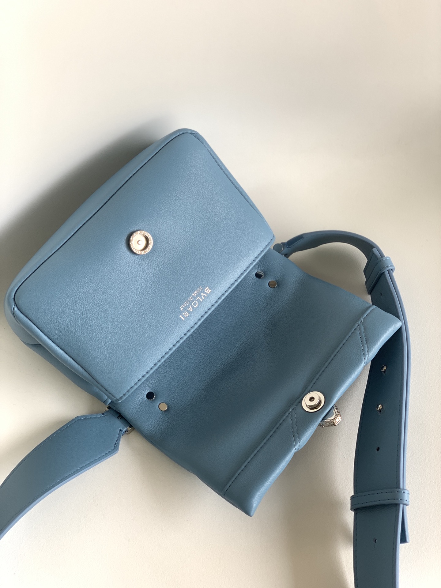 Bvlgari Serpenti Cabochon Crossbody Mini Bag Blue